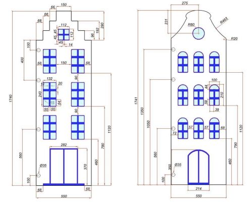 Креслення меблів на замовлення Креслення меблів на замовлення будиночки для дітей