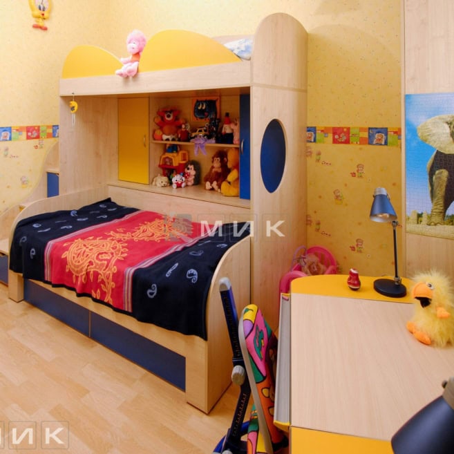 дизайн-детской-в-желто-синей-гамме-212 дизайн-детской-в-желто-синей-гамме-212