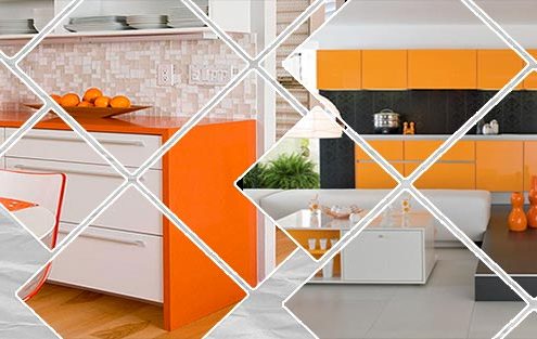 оранжевый-цвет-на-кухне