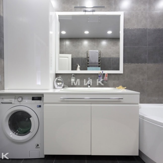 Ванная-комната-тумба со стиральной машиной Ванная-комната-тумба со стиральной машиной