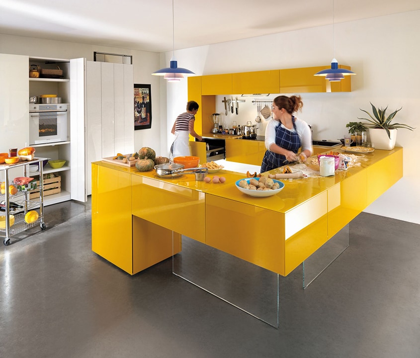 жёлтая-кухня-модерн