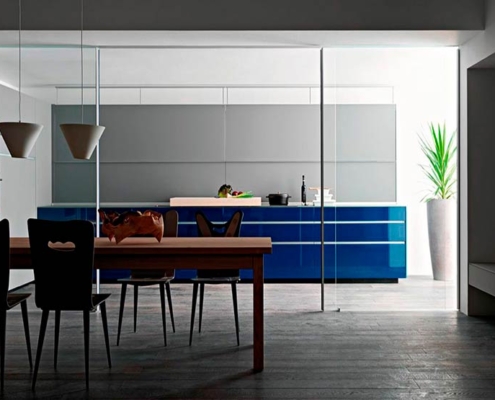 синяя-кухня-минимализм