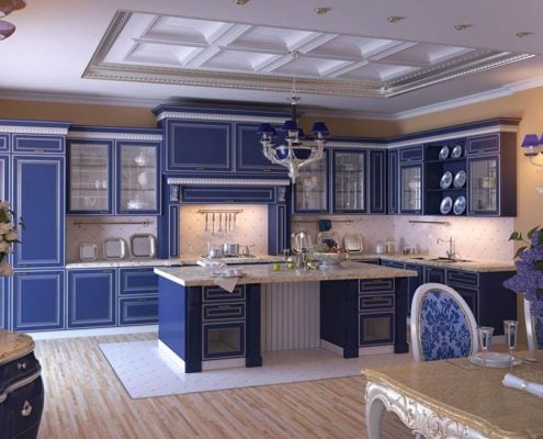 синяя-кухня-в-классическом-стиле