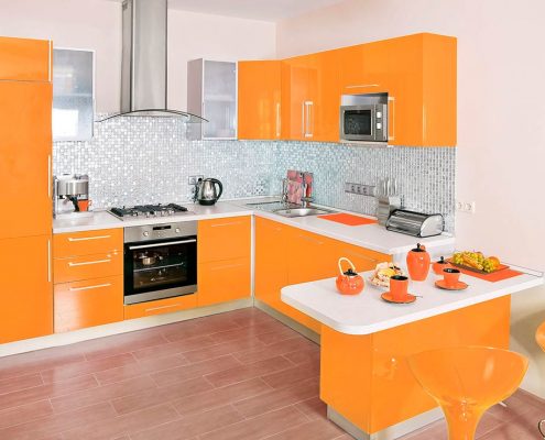 оранжевая-кухня-глянец