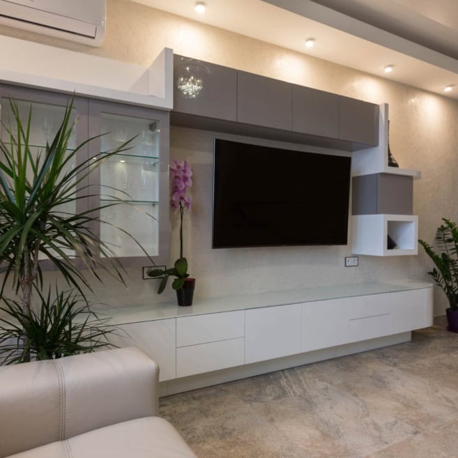 стенка в гостиную мдф глянец