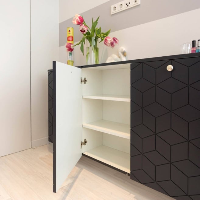 Комод тумба с фасадами графит Комод тумба с фасадами графит