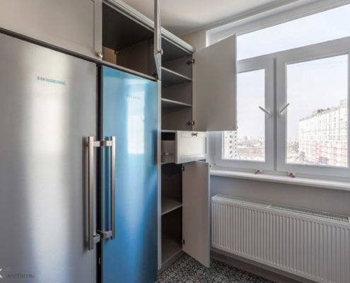 Морозильники Либхер на матовой кухне Морозильники Либхер на матовой кухне