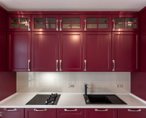 классическая кухня-бордо классическая кухня-бордо