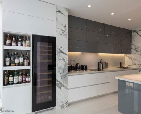 Кухня-студия-винный холодильник бар Кухня-студия-винный холодильник