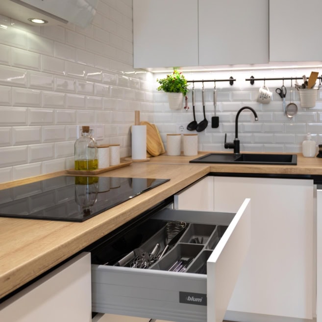 13-Ящик выдвижной тандембокс для посуды