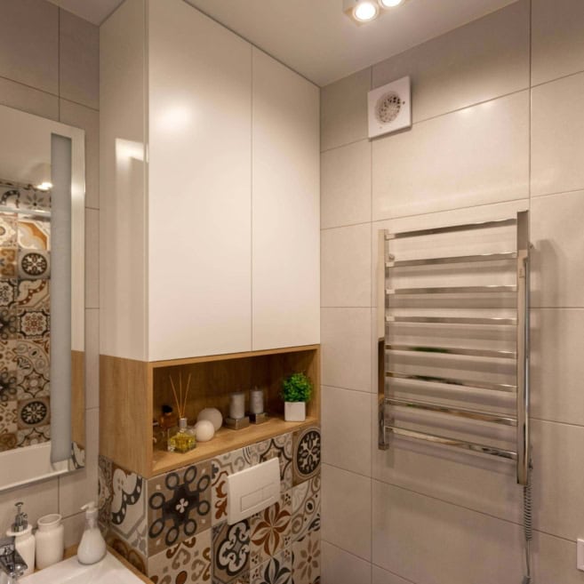 3-белый шкаф в ванной на заказ