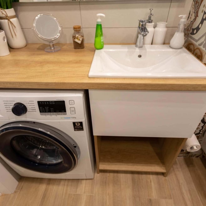4-Тумба для ванной комнаты со стиральной машиной