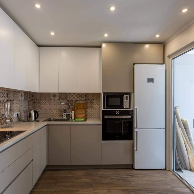 2-Угловая кухня капучино Угловая кухня капучино