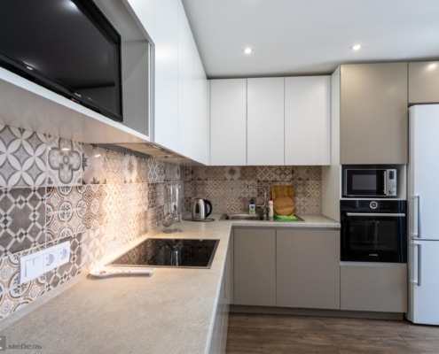 3-угловая кухня МДФ без ручек угловая кухня МДФ без ручек