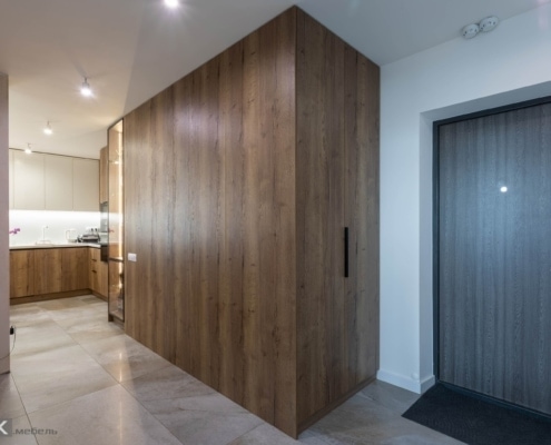 5_мебель зашивка стены панелями ДСП