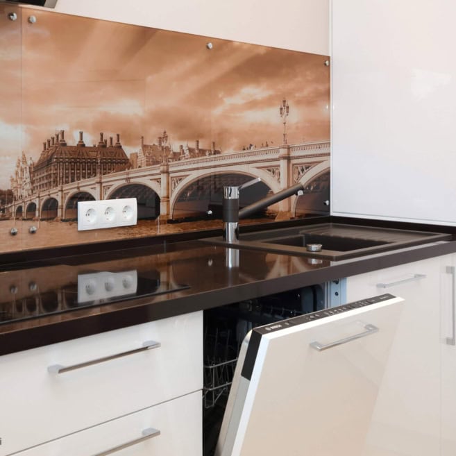 6_Посудомойка Bosch на белой кухне Посудомойка Bosch на белой кухне