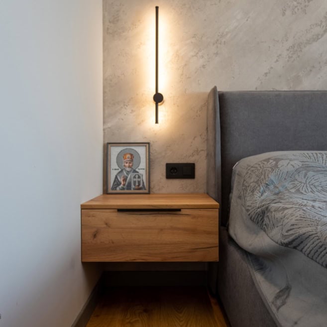 Подвесная прикроватная тумба с ящиком из ДСП Подвесная прикроватная тумба с ящиком из ДСП