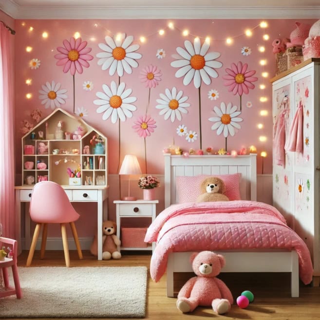 Розовая детская комната