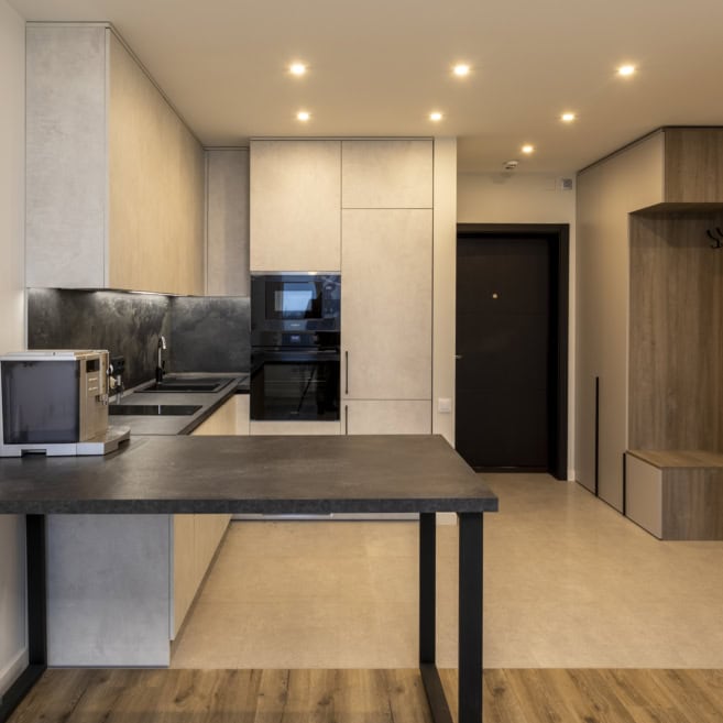 1_кухня с прихожей в смарт квартире кухня с прихожей в смарт квартире