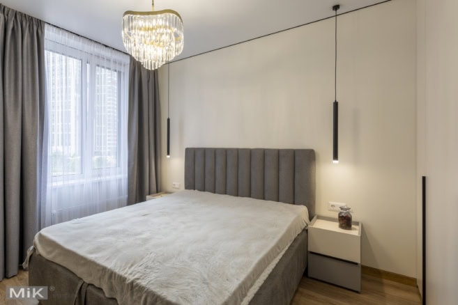 1_Ліжко і тумбочки в сучасній спальні Ліжко і тумбочки в сучасній спальні