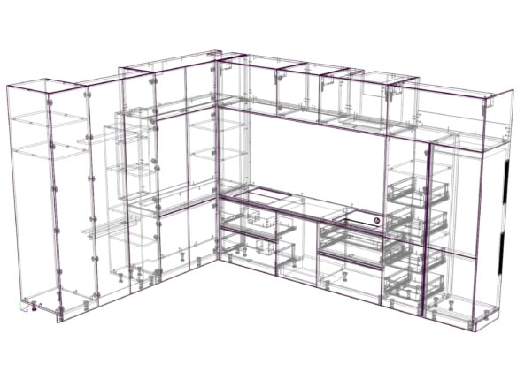 20_Проект кухні в лініях Проект кухні в лініях