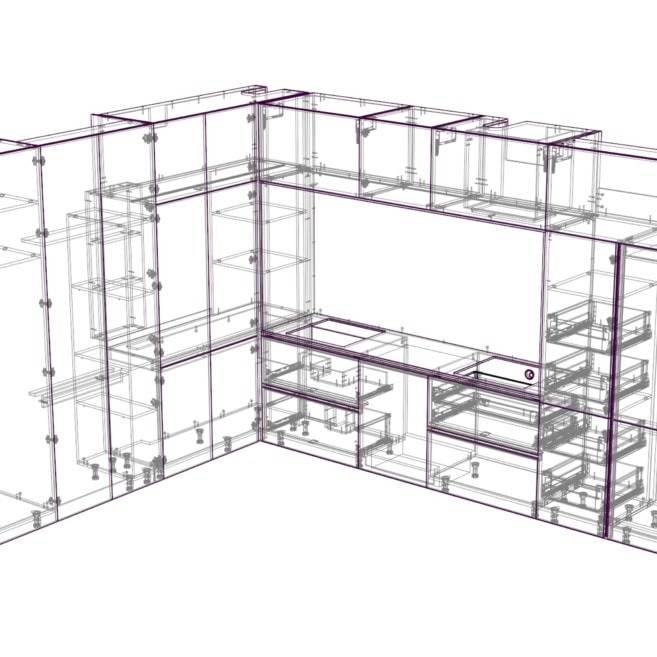 20_Проект кухні в лініях Проект кухні в лініях