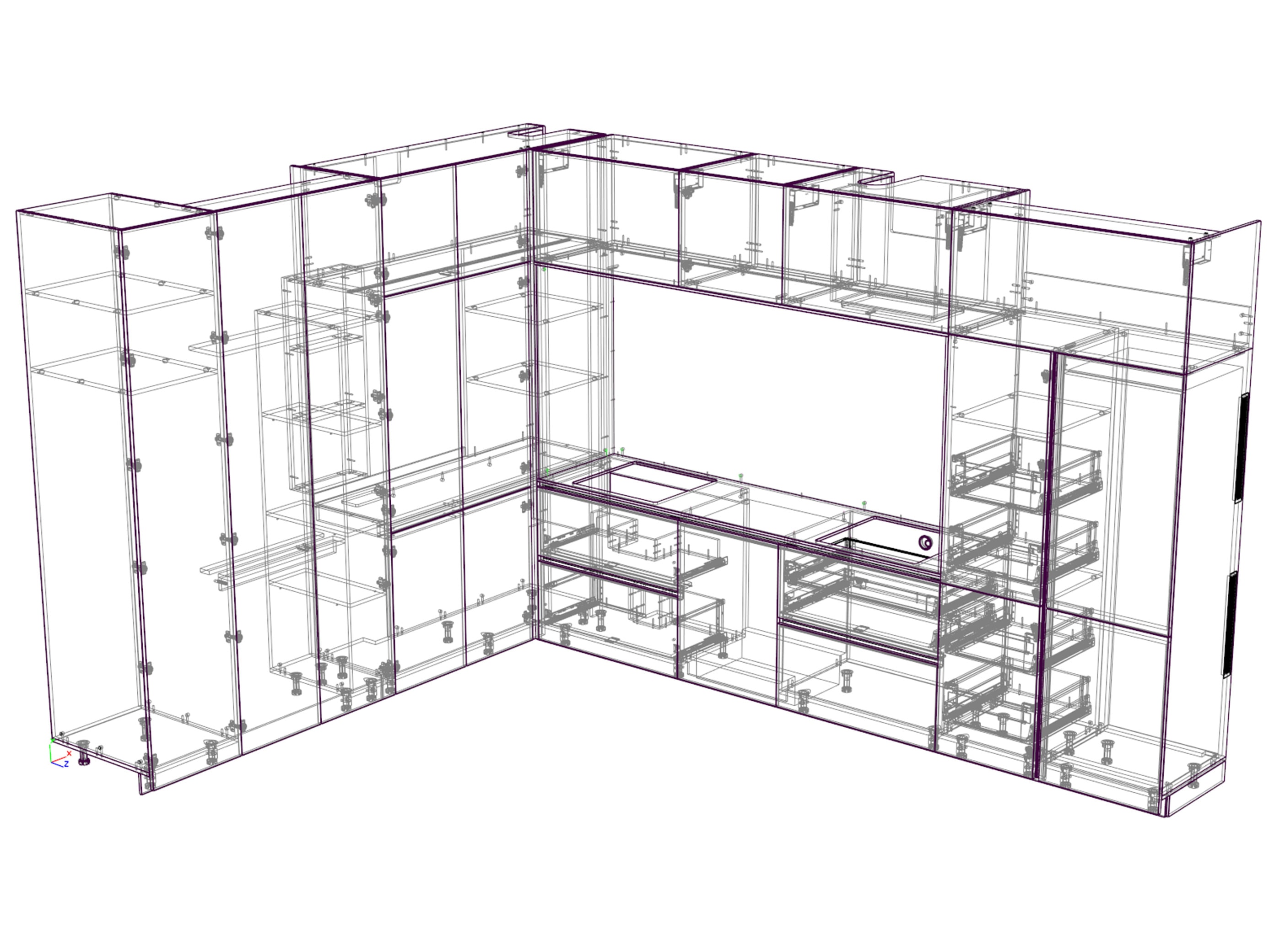 20_Проект кухні в лініях Проект кухні в лініях