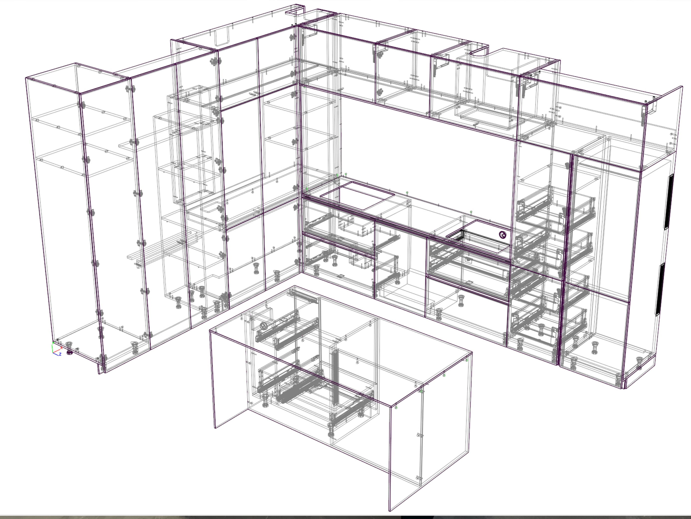 2_3д проект кухні з островом 3д проект кухні з островом