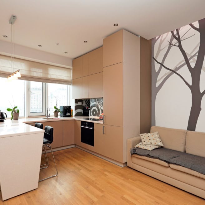 2_Кухня зі столом зі штучного каменю Кухня зі столом зі штучного каменю