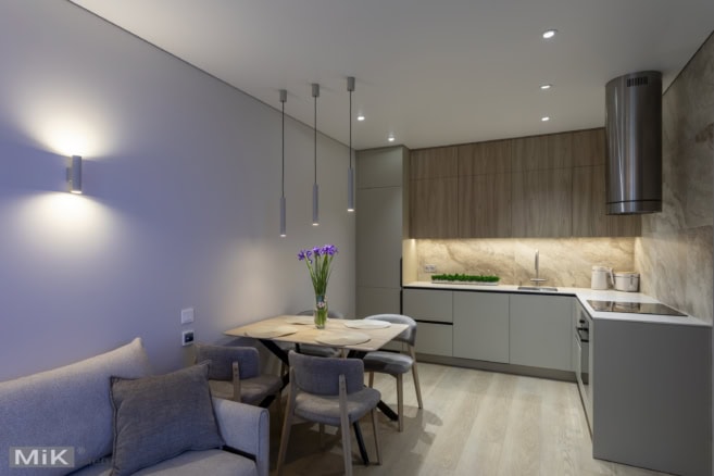 Кутова кухня-студія на замовлення