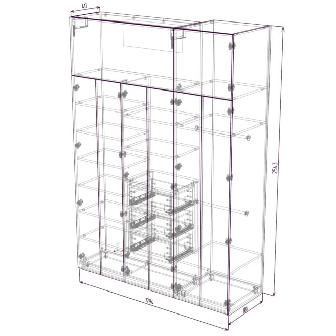 6_Розпашна шафа 3д проект Розпашна шафа 3д проект