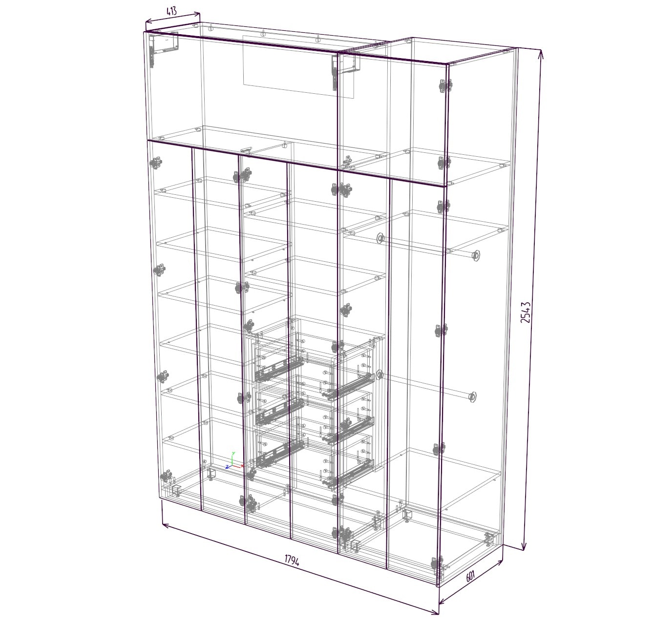 6_Розпашна шафа 3д проект Розпашна шафа 3д проект