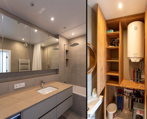 Ванна кімната та шафа в санвузлі на замовлення