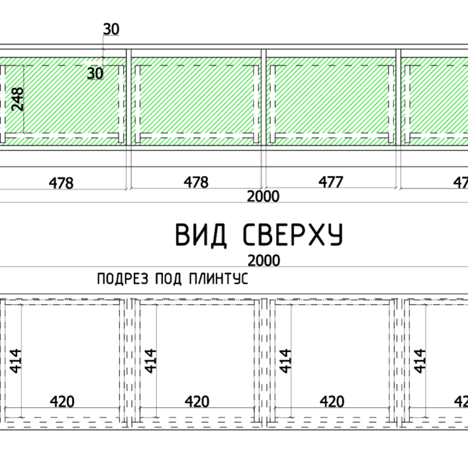 5_Схема верхніх і нижніх секцій меблів для дитячої кімнати на замовлення
